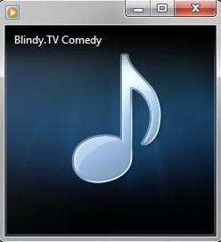 Blindy TV spilles i Windows Media Player