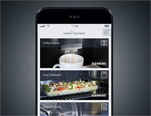 App'en Home Connect med Siemensprodukter på mobiltelefon 