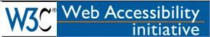 [Bilde: Logo W3C - Web accessibility initiative]