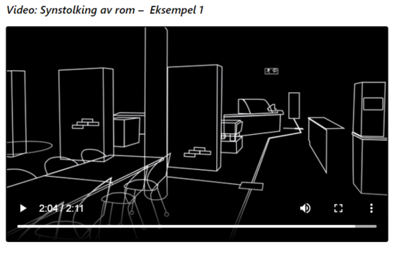 Skjermdump av videoen Synstolking av rom