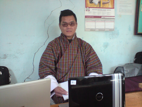 [Photo: Pema Chhoegyel in the classroom.]